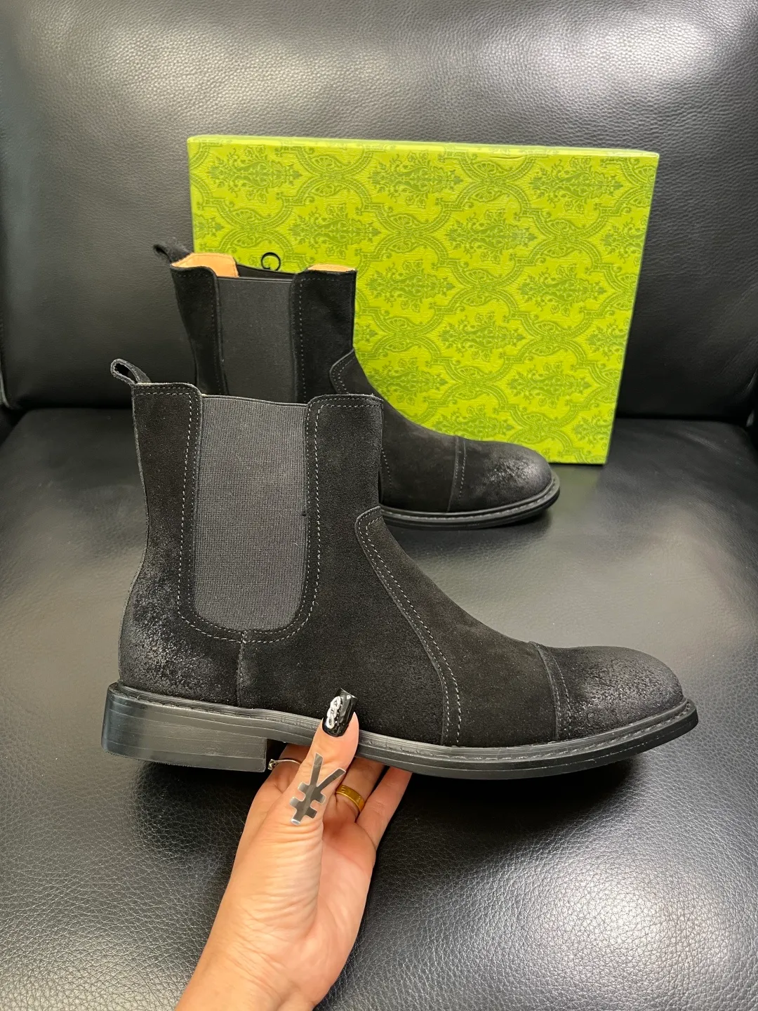 Men's shoes 💰900 Gucci High-quality top crafts Gucci Leather shoes and boots high-top series counter synchronization Original factory configuration, original cowhide imported from Italy, imported water-dyed cow lining, soles: original factory special supply original sole super comfortable, original factory and single goods High quality, welcome to compare and synchronization at the counter, code number 39-44 (customized 45)